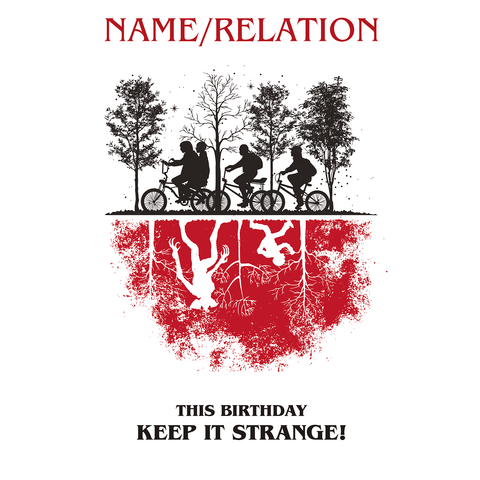 Personalised Stranger Things Other Side Birthday Card an Official Stranger Things Product