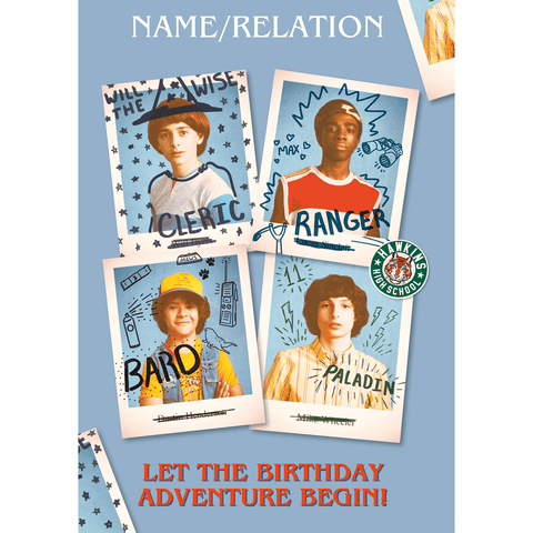 Personalised Stranger Things Polaroid Birthday Card an Official Stranger Things Product