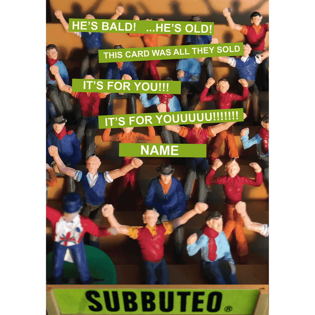 Personalised Subbuteo Birthday Card an Official Subbuteo Product