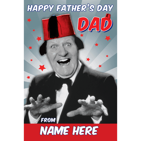 Personalised Tommy Cooper Father's Day Card an Official Tommy Cooper Product