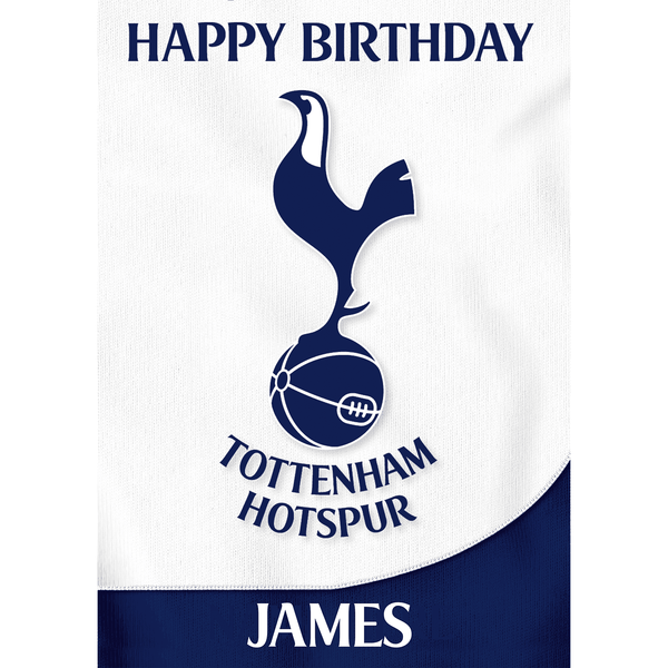 Tarjeta Regalo Futbolera WHITE COTTON CARDS - Tarjeta De Cumpleaños Del Tottenham Hotspur FC | Diseño En Algodón, 16x16 Cm Tarjeta De Felicitación Con Diseño De Club De Fútbol