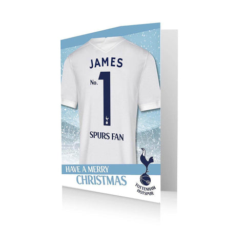 Personalised Tottenham Hotspur Fc Shirt Christmas Card- Any Name an Official Tottenham Hotspur FC Product