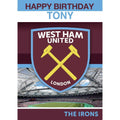 Personalised West Ham United FC Crest Birthday Card an Official West Ham FC Product