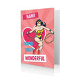 Wonder Woman Personalised Card Valentine's Day Card
