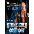 Personalised WWE 'Stone Cold' Birthday Card- Any Name an Official WWE Product