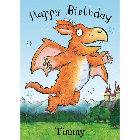 Personalised Zog Birthday Card- Any Name an Official Zog Product