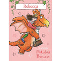 Personalised Zog Birthday Princess Birthday Card an Official Zog Product