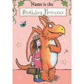 Personalised Zog Birthday Princess Card- Any Name an Official Zog Product