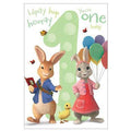 Peter Rabbit Age 1 Birthday Card an Official Peter Rabbit Product