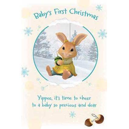 Peter Rabbit Baby's First Christmas Card an Official Peter Rabbit Product