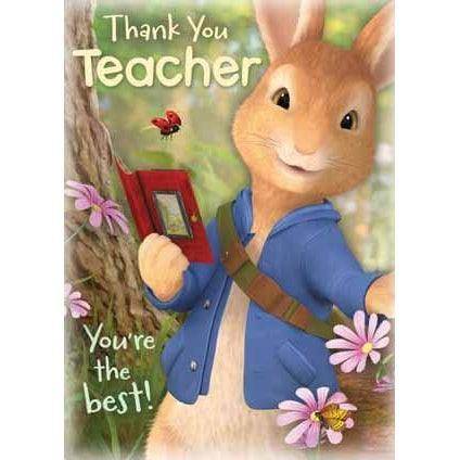 Peter Rabbit Thank you Teacher Card an Official Peter Rabbit Product