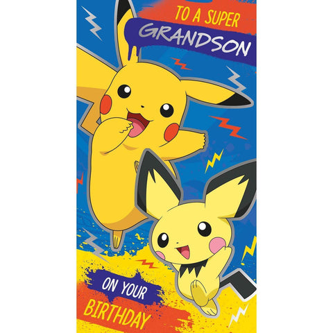 Pokemon Grandson Happy Birthday Card an Official Pokemon Product