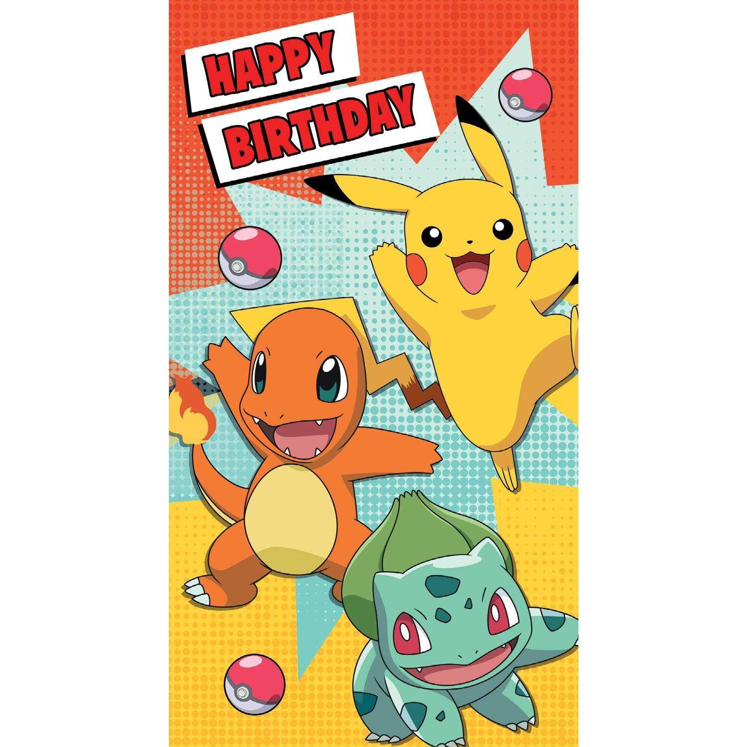 Pokemon Personalised Any Age Birthday Card – Danilo Promotions