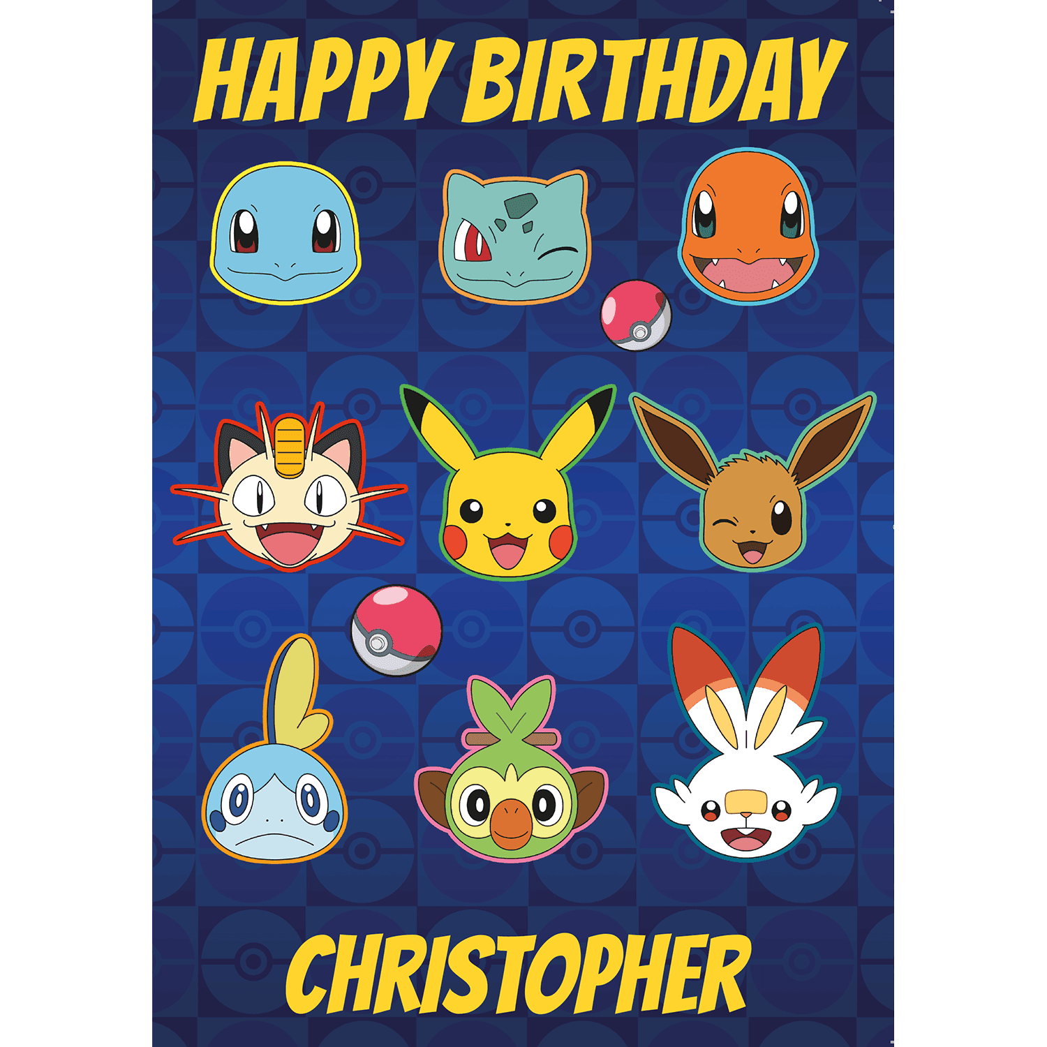 Pokémon Personalised Name Happy Birthday Card – Danilo Promotions