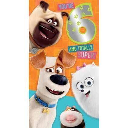 Secret Life of Pets 2 6th Birthday Card an Official Secret Life of Pets Product
