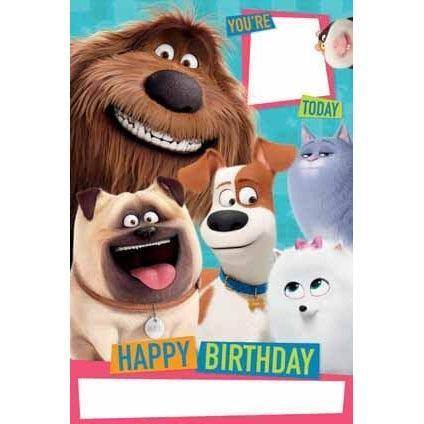 Secret Life of Pets 2 Any Age/Name Sticker Personalise Birthday Card an Official Secret Life of Pets Product
