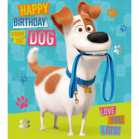 Secret Life Of Pets 2 Birthday Card From The Dog, Officially Licensed Product an Official Secret Life Of Pets Product