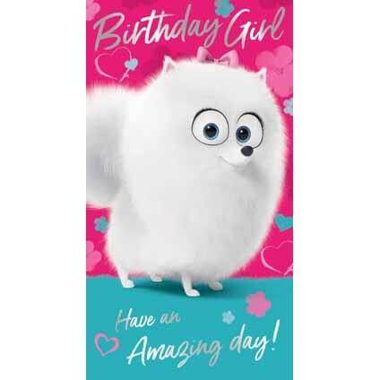 Secret Life of Pets 2 Birthday Girl Birthday Card an Official Secret Life of Pets Product