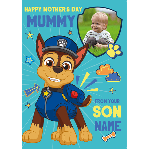 Son Mother's Day Greeting Personalised Card by Paw Patrol an Official Peppa Pig Product