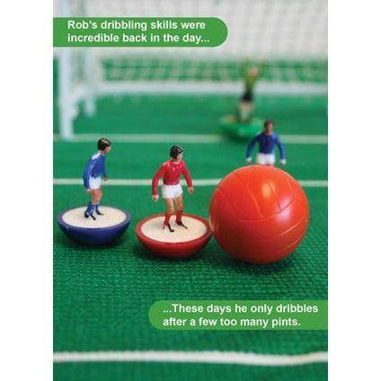 Subbuteo dribbling skills Birthday Card an Official Subbuteo Product