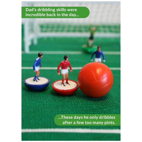 Subbuteo Personalised Dribbling Football Father's Day Card an Official Subbuteo Product
