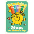 'Sunshine & Happiness' Mothers Day Personalised Card by Mr. Men & Little Miss an Official Mr Men and Little Miss Product