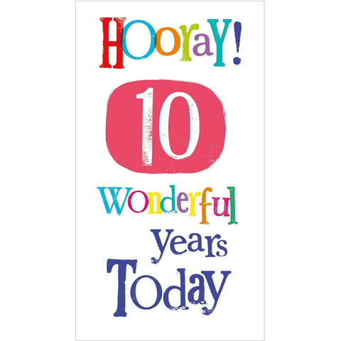 The Bright Side Age 10 Birthday Card an Official The Bright Side Product