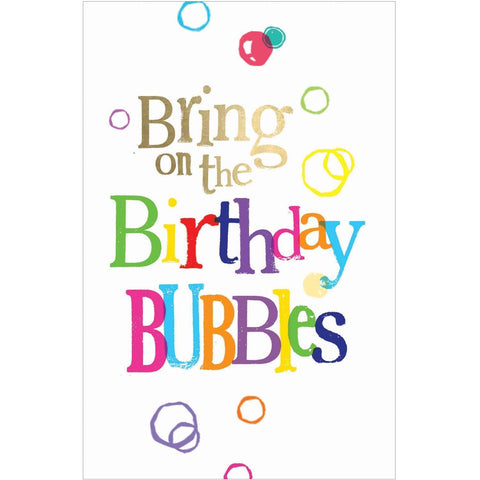 The Bright Side Bring On The Bubbles Birthday Card an Official The Bright Side Product