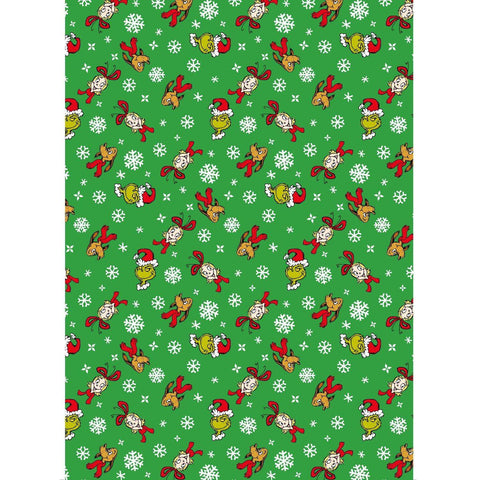 The Grinch Christmas Wrapping Paper, 4 Sheets & 4 Tags an Official The Grinch Product