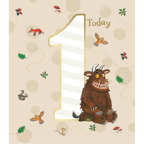 The Gruffalo Age 1 Birthday Card an Official The Gruffalo Product