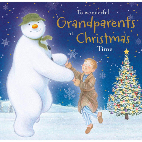 The Snowman and The Snowdog Grandparents Christmas Card an Official The Snowman and The Snowdog Product