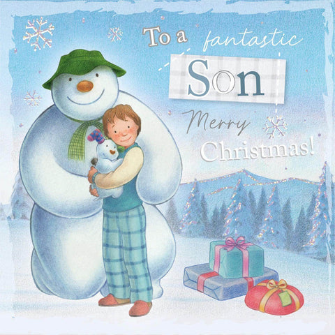 The Snowman and The Snowdog Son Christmas Card an Official The Snowman and The Snowdog Product