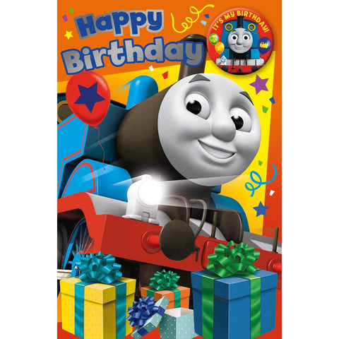 Thomas The Tank Engine Birthday Card & Badge an Official Thomas and Friends Product