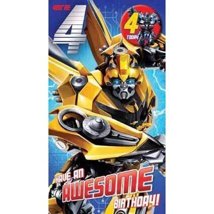 Transformers The Last Knight Age 4 Badged Card an Official Transformers Product