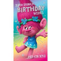 Trolls Birthday Card with Sticker Sheet an Official Trolls Product