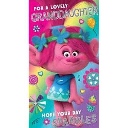 Trolls Granddaughter Birthday Card an Official Trolls Product