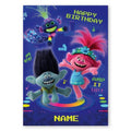Trolls Personalised Party Any Name Birthday Card an Official Trolls Product