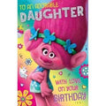 Trolls Pop-up Daughter Birthday Card an Official Trolls Product