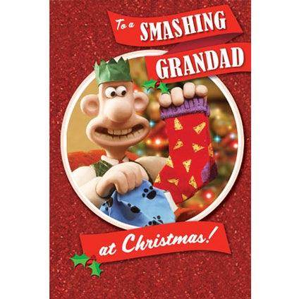Wallace And Gromit Grandad Christmas Card an Official Wallace & Gromit Product