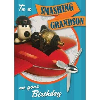 Wallace & Gromit Grandson Birthday Card an Official Wallace & Gromit Product