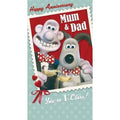 Wallace & Gromit Happy Anniversary Mum & Dad Card an Official Wallace & Gromit Product