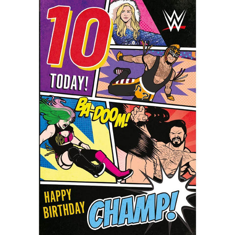 WWE Birthday Card Age 10, Officially Licensed Product an Official WWE Product