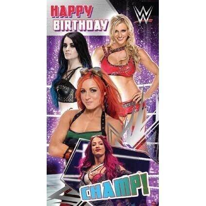 WWE Women's Wrestling Birthday Card an Official WWE Product