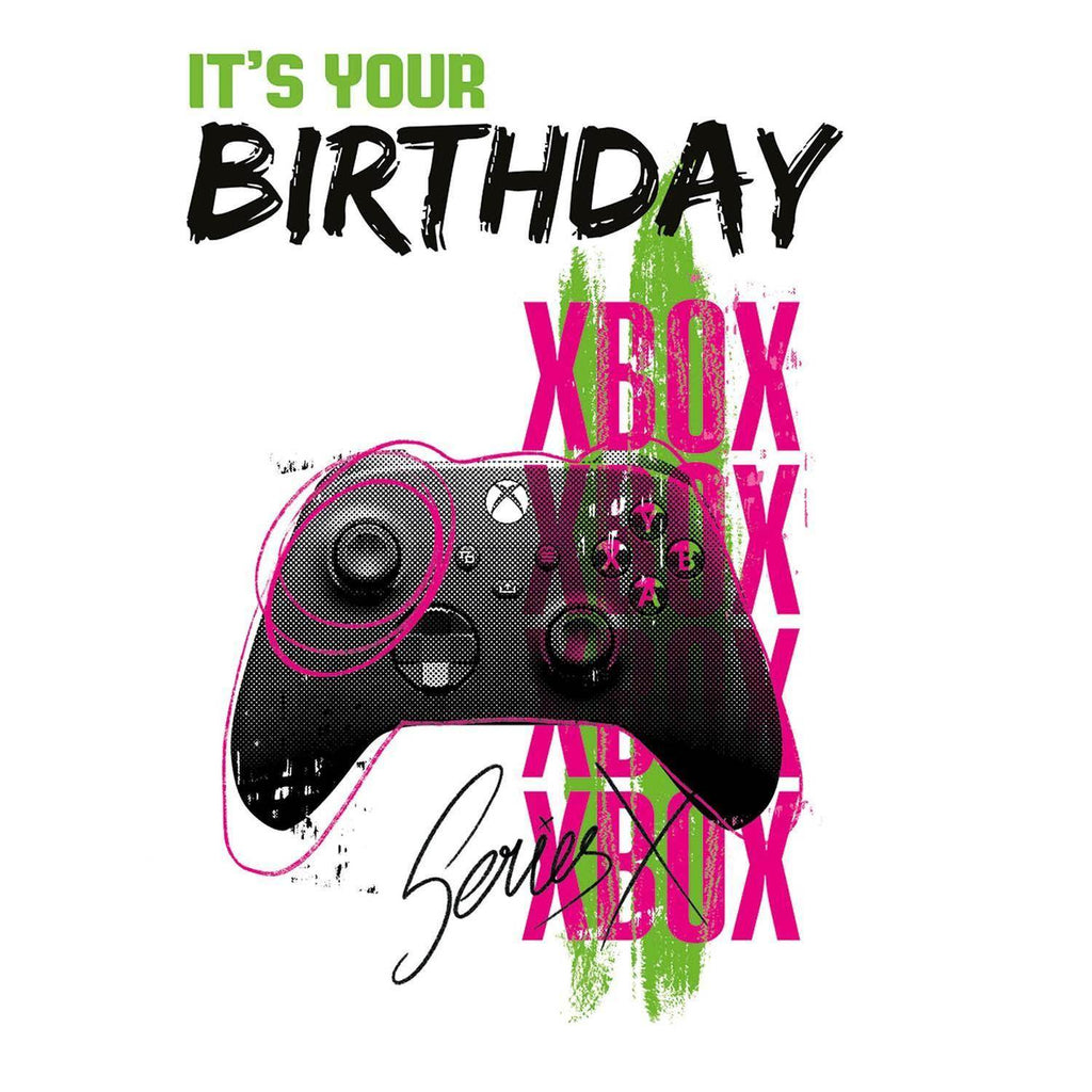 XBOX Birthday Card, Officially Licensed Product an Official XBOX Product