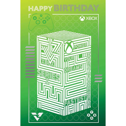 XBOX Birthday Card, Officially Licensed Product an Official XBOX Product