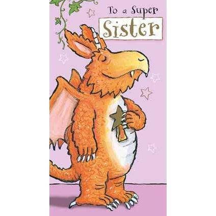Zog Super Sister Birthday Card an Official Zog Product